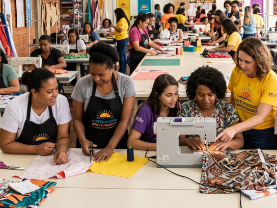 Costurando Oportunidades — capacitação em costura criativa para mulheres em situação de vulnerabilidade